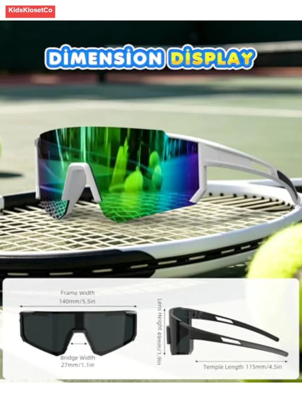 Kids Polarized Sunglasses UV400 Sport Running Baseball Sun Glasses 3 Pack